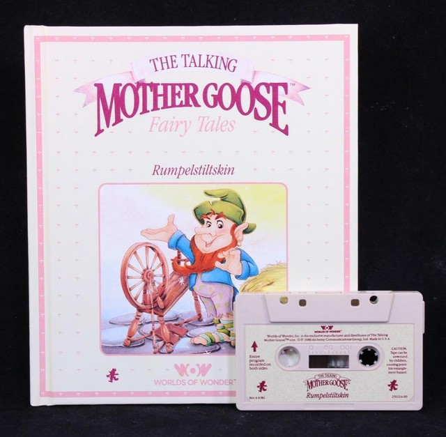1986 The Talking Mother Goose "Rumpelstiltskin" Book & Cassette In Box