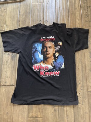 Vintage Eminem “Who Knew” Shirt XL Marshall Mathers LP Promo