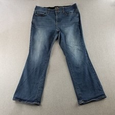 Terra  Sky Jeans Women's Size 18w Petite Dark Wash Stretch Band Waist Comfort