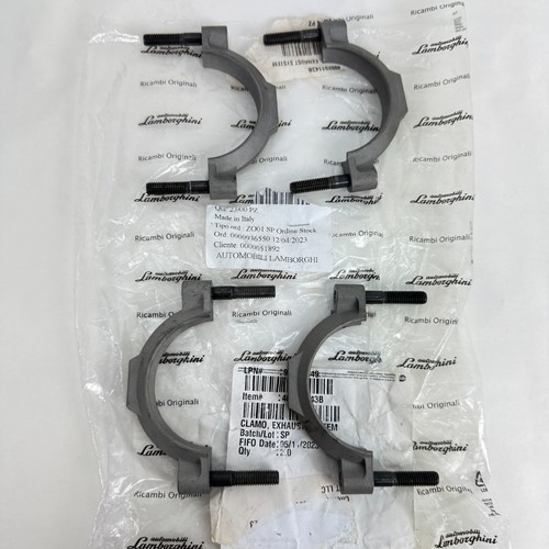 OEM Lamborghini Gallardo & Murcielago Exhaust System Clamp Set of 4 400251143B - Picture 2 of 6