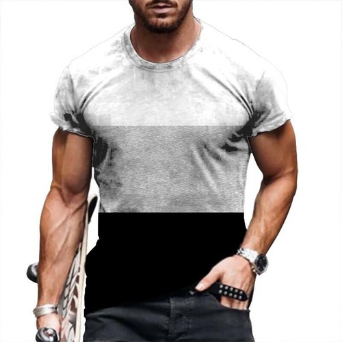 T Shirt Men Short Sleeve Novelty Quick Dry Fashion Graphic Lightweight Silky Tee - Picture 33 of 63