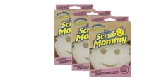 Scrub Daddy Dye Free Scrub Mommy Scrubber Sponge, 3 Count