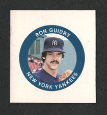 1984 Fun Foods Buttons Cardboard Proof, Ron Guidry – New York Yankees  A2765