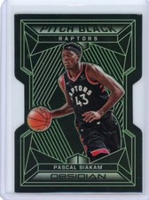 2019/20 Panini Obsidian Pitch Black Electric Etch Green #22 Pascal Siakam #17/25