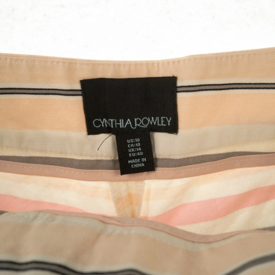 Pantalones cortos chinos a rayas Cynthia Rowley para mujer 10 Foto 4 de 4