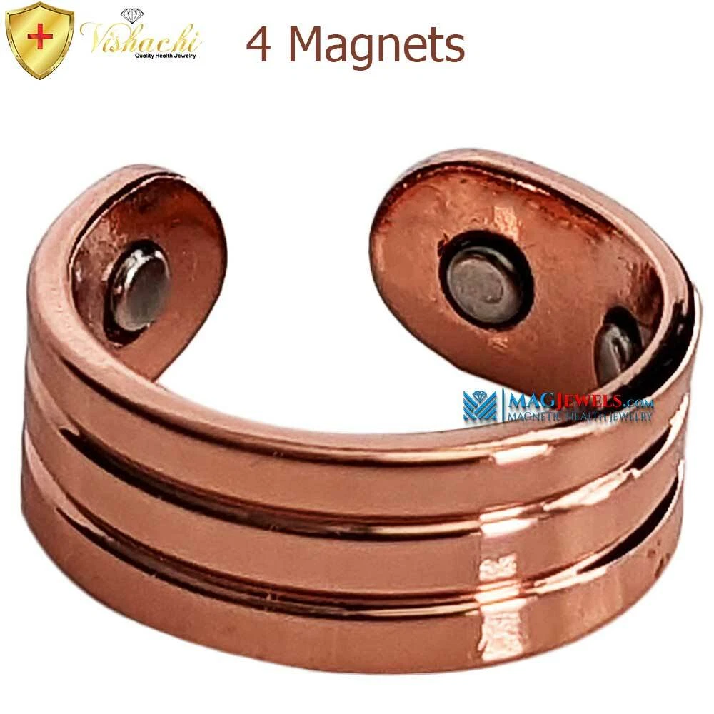 ROMAN PREMIUM 4 MAG PURE SOLID COPPER MAGNETIC RING ARTHRITIS MEN