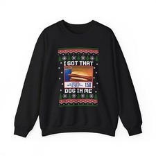I Got That Dog In Me Ugly Christmas Sweater, Costco Hot Dog Ugly Xmas Sweatshirt