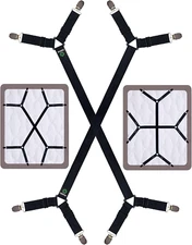 Bed Sheet Holder Straps Adjustable Sheet Stays Keepers With Elastic Bands