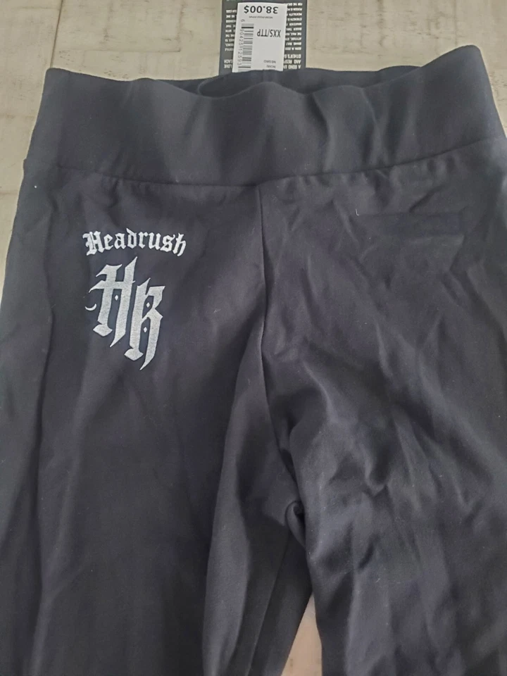 HEADRUSH Women's Black Workout/Casual Stretch Pants XXS - Image 3 of 4