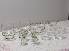 Lotto 17 bicchieri coppette macedonia tazze in vetro con motivi colorati fine900