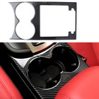 Carbon Fiber Cup Holder Armrest Panel Interior Trim For Porsche Macan 2014-19