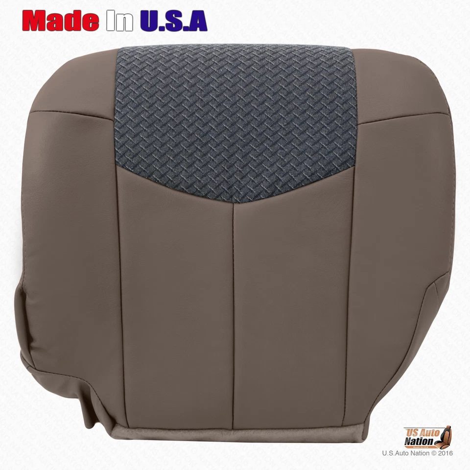 Cubierta de asiento de cuero/tela para conductor y pasajero Chevy Avalanche 2002 bronceado Foto 2 de 4