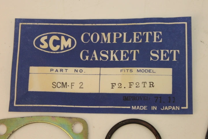 NOS NEW SCM KAWASAKI F2 F2TR COMPLETE GASKET SET Foto 2 de 4