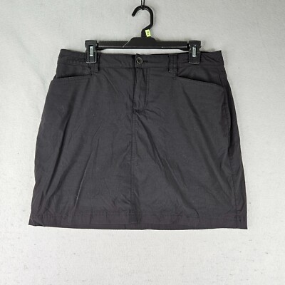 Eddie Bauer Skort Womens Size 10 Black Stretch Active Golf Sports Tennis Basic
