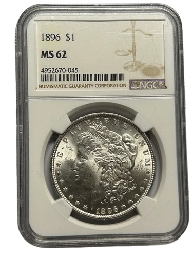 NGC 1896 MS62 Morgan Silver Dollar S$1 4952670-045