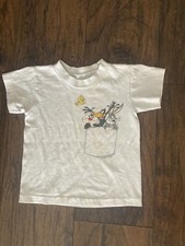Vintage 1996 Taz Warner Bros Freeze Looney Tunes Stained KIDS Shirt Small