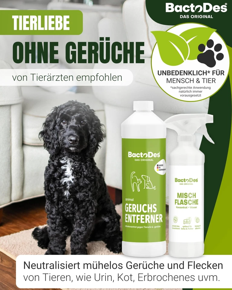 - Animal Geruchsneutralisierer 1L Konzentrat mit Spray-Mischflasche - Starker... - Bild 2 von 4