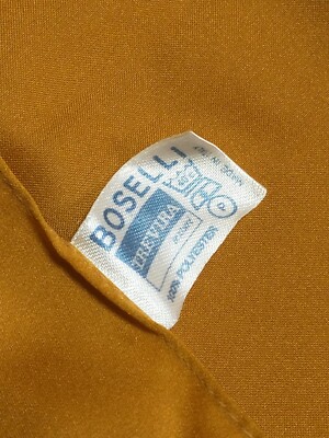 GOLD BOSELLI TREVIRA 100% POLYESTER DI GIOVANNI RN 41580 LADIES SCARF 26'' X 26''