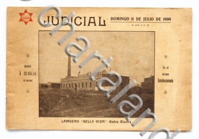 Argentina - Brochure vendita asta Lavadero y Tintoreria Bella Vista - 1909