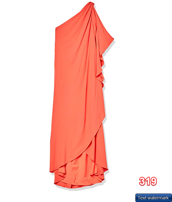 Halston Heritage Women's Asymmetric Solid Gown Tangerine Women's