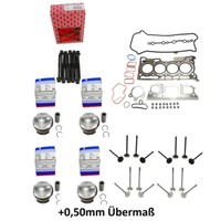 4Xkolben +0,50Mm+Dichtsatz+Ventile+Schrauben FüR Dacia Mercedes Benz Renault 1.2
