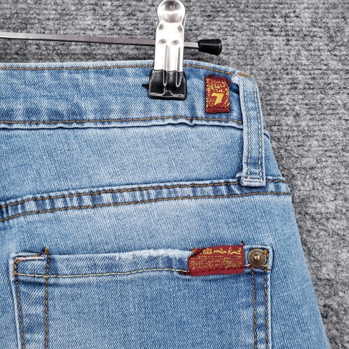 7 For All Mankind Jeans Boys 14 Blue Slimmy Straight Medium Wash Stretch Denim - Picture 13 of 16