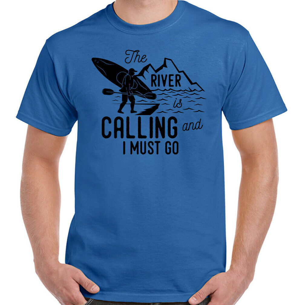 Piragüismo Camiseta,Canoa Kayak Kayakingriver Es Calling Hombre Divertido Barco