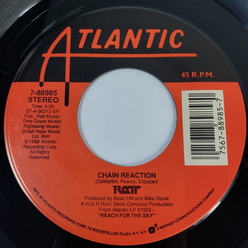 Ratt "Way Cool Jr." 45 Vg+ Tested Picture Sleeve Worn Jukebox - Picture 5 of 7