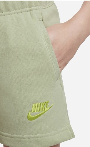 NIKE Olive Aura SPORTSWEAR CLUB FRENCH TERRY FLEECE SHORTS BIG KIDS/GIRLS M *NEW - Picture 6 of 8