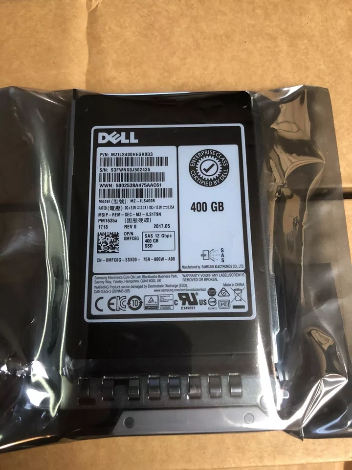 Dell 400GB 2.5" SAS 12G PowerEdge 14G R440 R540 R640 R740 R840 R940 Server SSD - Image 2 of 4