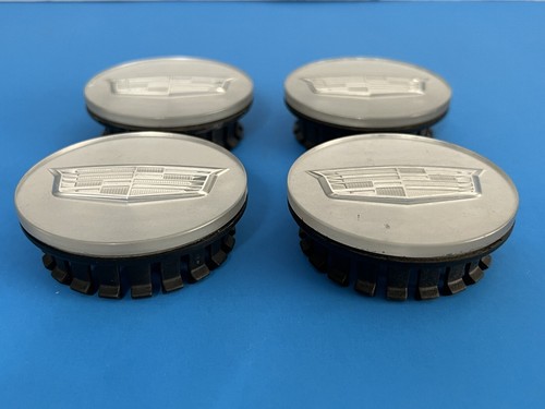 CADILLAC GENUINE FACTORY ORIGINAL OEM SILVER CENTER CAPS 9597375 OEM SET OF 4 - Picture 6 of 9