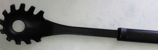 CALPHALON COOKING PASTA SERVER STIR FORK TOOLS KITCHEN UTENSIL BLACK Long Handle