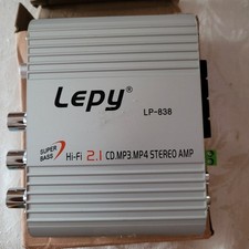 Lepy LP-838 Hi-Fi Stereo Digital Power Car Amplifier Amp - Silver