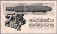 1923 Uss Shenandoah Us Navy Airship Packard Motor Company Engine Ad Postcard