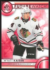 2023-24 UD SP Authentic Wyatt Kaiser 137 Future Watch Limited Red RC