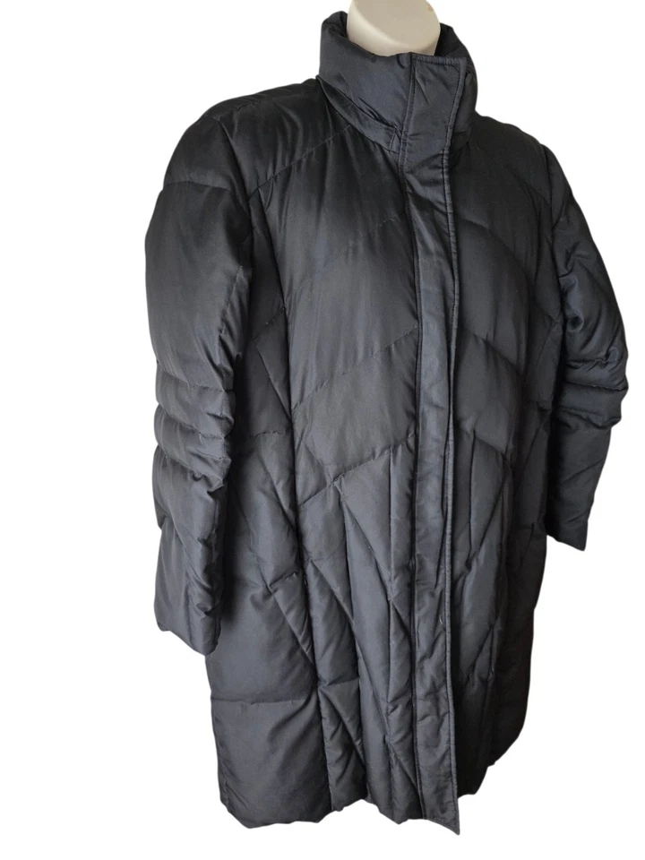 Abrigo acolchado de plumón largo completo Calvin Klein para mujer talla XL Parka Invierno SIN CAPUCHA Foto 3 de 4