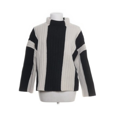 H&M Trend, Rollkragenpullover, Größe: XS, Schwarz/Weiß, Wolle, Streifen #lQB