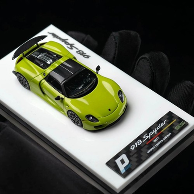 #ad 1 64 DMH × BCP Porsche 918 Acid Green Resin Model $360.45