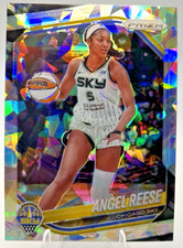 2025 Panini Prizm Angel Reese #92 Cracked Ice Prizm Chicago Sky