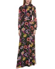 Teri Jon By Rickie Freeman Printed Maxi Dress Women's