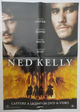 ORIGINAL, 'NED KELLY', UK VIDEO STORE PROMO POSTER( 2003 ). 59 CM X 42 CM.
