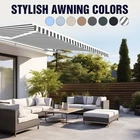 ALEKO Manual Retractable 12 ft x 10 ft Home Patio Awning Sunshade
