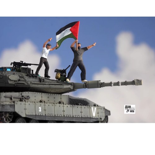 1/72 Gaza Old Ba'ath Middle East Civilians Al Aqsa Flood Operation 2Person Model - Picture 3 of 10