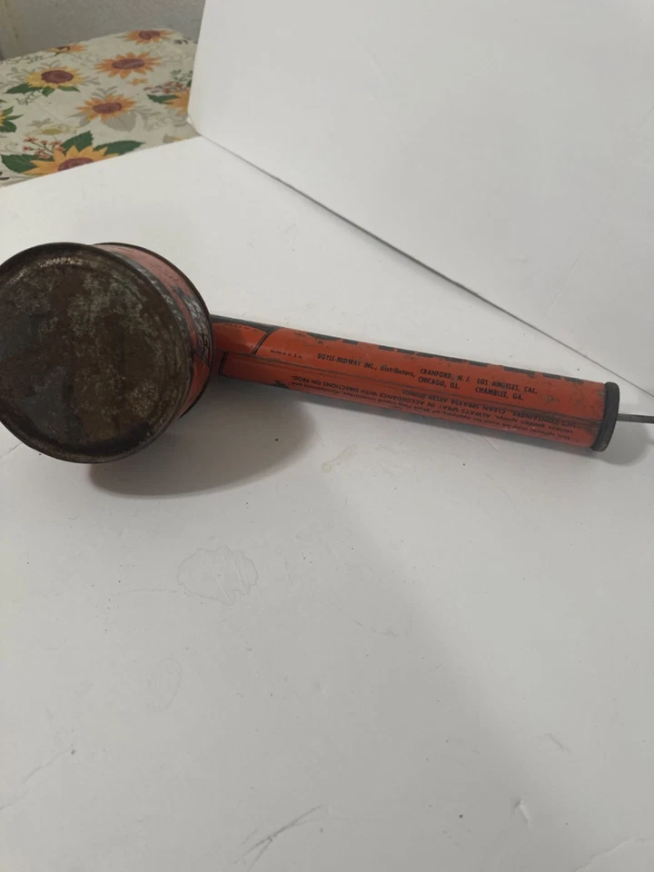 Pulverizador de bandeira preta antigo cores raras ótimos gráficos, vermelho e preto - Imagem 3 de 3