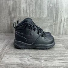 Nike Manoa LTR Infant 5c Triple Black Hightop Shoes