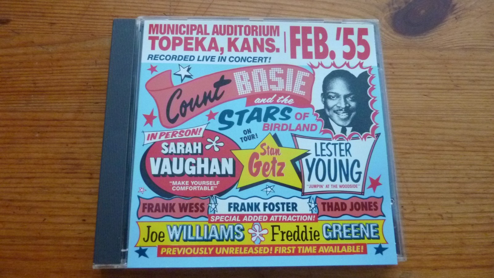 COUNT BASIE & STARS OF BIRDLAND TOPEKA 1955 CD 1989