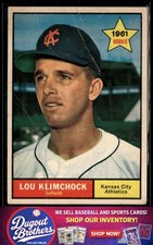 Lou Klimchock #462 Kansas City Athletics Very Good