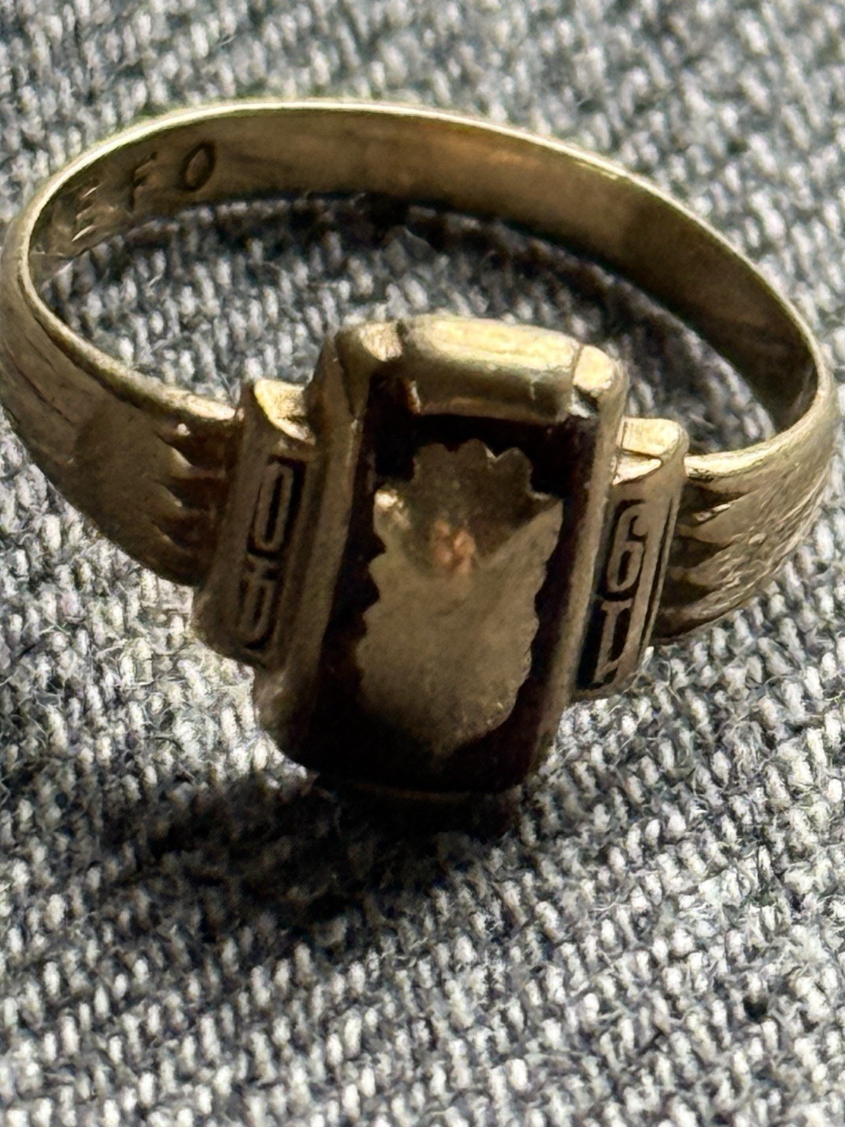 Vintage Art Deco 10k Solid Gold Ruby Fraternal Sc… - image 4