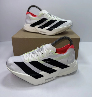 Adidas Adizero Adios Pro 4 Laufschuhe - Weiß / Schwarz - Größe UK 5 - JR1163
