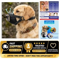 Dog Muzzle Medium Sized Dogs Soft Air Mesh Adjustable Anti Biting Barking